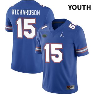 Youth Florida Gators #15 Anthony Richardson NCAA Jordan Brand Royal NIL 2022 Authentic Stitched College Football Jersey AOI8562VP